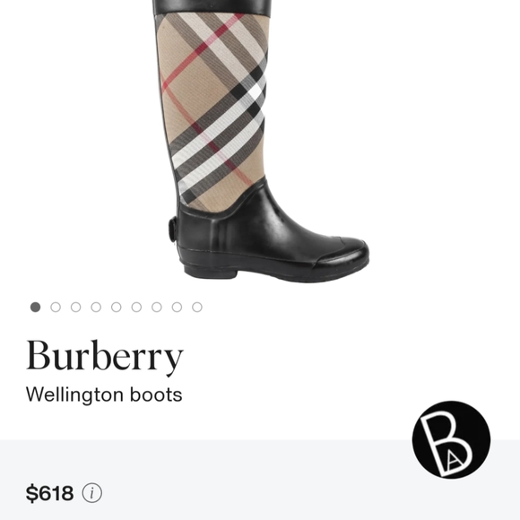 Burberry rain boots/ size 40 womens/ Wellington boots. - Picture 2 of 3